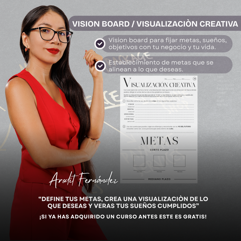 CREA TU VISION BOARD Y DISEÑA LA VIDA DE TUS SUEÑOS